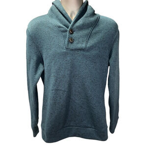 H2H Teal Blue Shawl Collar Sweater Size M